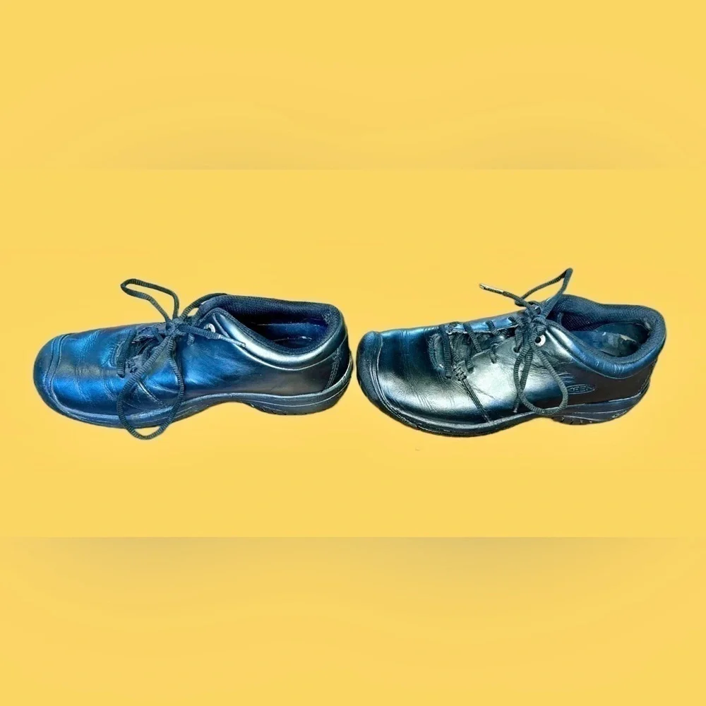 Keen Women’s PTC Oxford, Black Soft Toe Work Shoes, Size 6 1/2